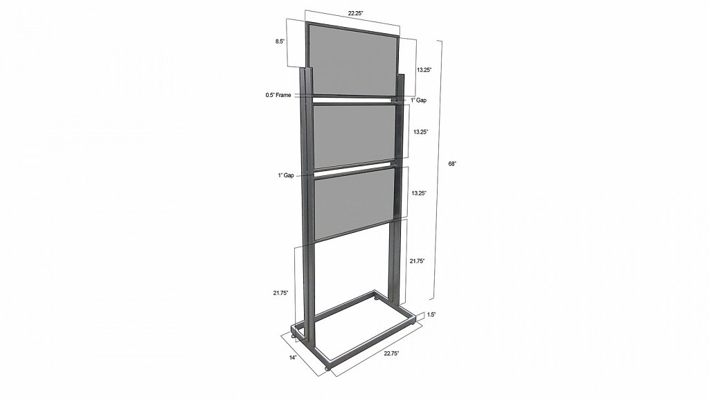 3-tier sign holder